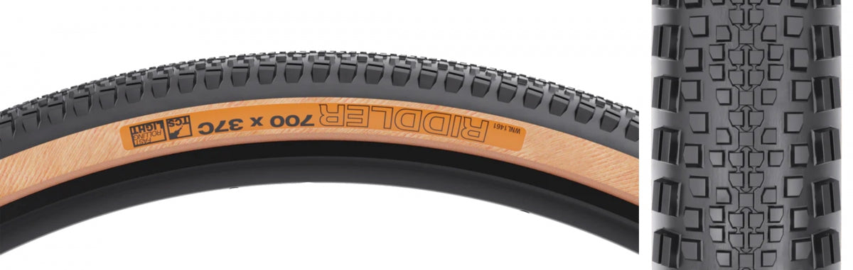 WTB TIRE WTB RIDDLER 700x37 BK/TAN LIGHT FR TCS/60/DUAL-DNA/SG FOLD - WTB