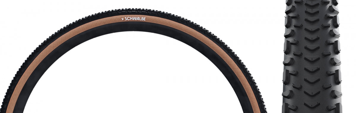 SCHWALBE TIRE SWB G-ONE RX 700x50 EVO V-GUARD BK/TAN ADDIX RACE TLR E25 FOLD - SCHWALBE