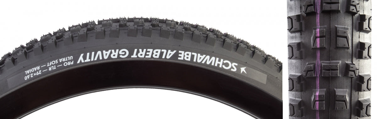 SCHWALBE TIRE SWB ALBERT 29x2.6 EVO GRAVITY PRO RADIAL BK/BSK ADDIX U-SOFront TLR E50 FOLD - SCHWALBE