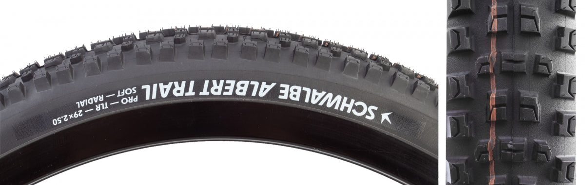 SCHWALBE TIRE SWB ALBERT 29x2.5 EVO TRAIL PRO RADIAL BK/BSK ADDIX SOFront TLR E50 FOLD - SCHWALBE