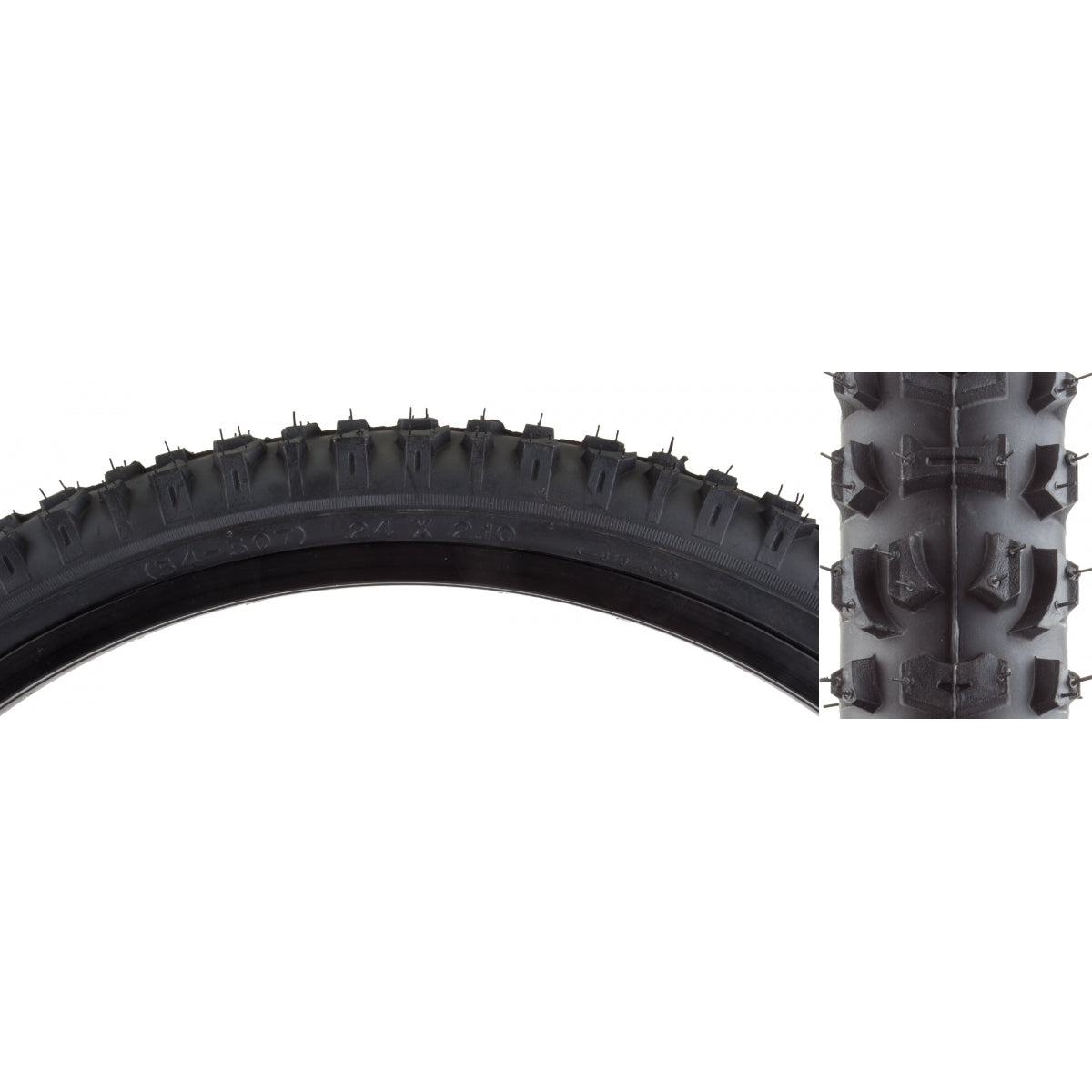SUNLITE TIRE SUNLT 24x2.1 BK/BK SMOKE K816 WIRE - SUNLITE