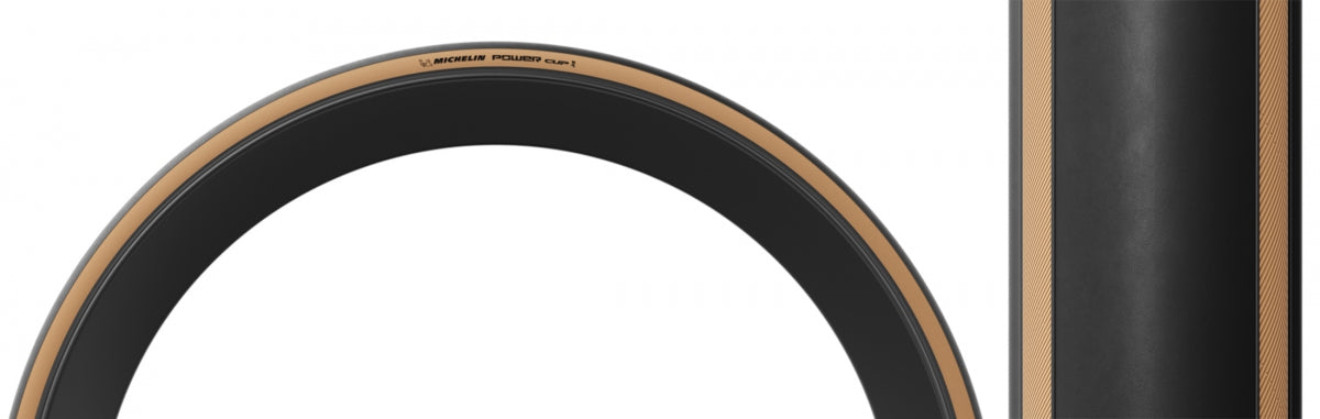 MICHELIN TIRE MICHELIN POWER CUP 700x28 BK/TAN FOLD/3x120 GUM-X/AST/DBR - MICHELIN