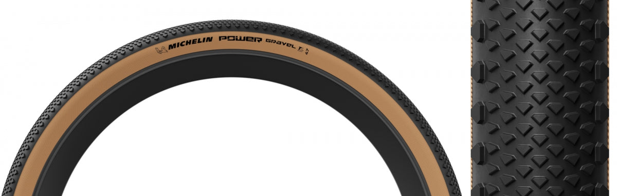 MICHELIN TIRE MICHELIN PWR GRAVEL 700x47 BK/TAN FOLD/3x120 MAGI-X/C2ST/TLR - MICHELIN