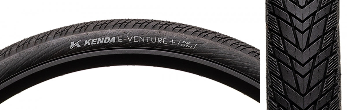 KENDA TIRE KEN E-VENTURE 700x50 BK/BK 60 WIRE E50 - KENDA