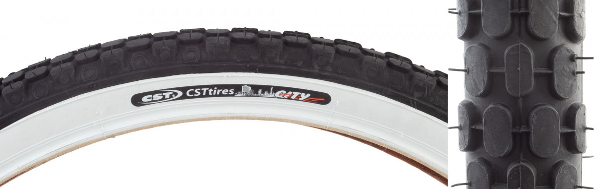 SUNLITE TIRE SUNLT 26x2.125 CST693 BK/WHT CRUISER CITY WIRE - SUNLITE