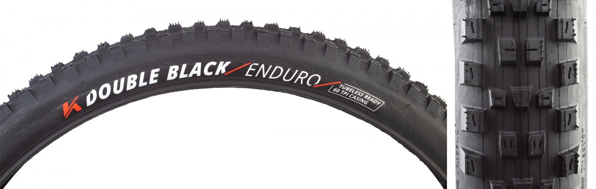 KENDA TIRE KEN DOUBLE BLACK ENDURO 27.5x2.4 BK/BK AEC/60 FOLD - KENDA
