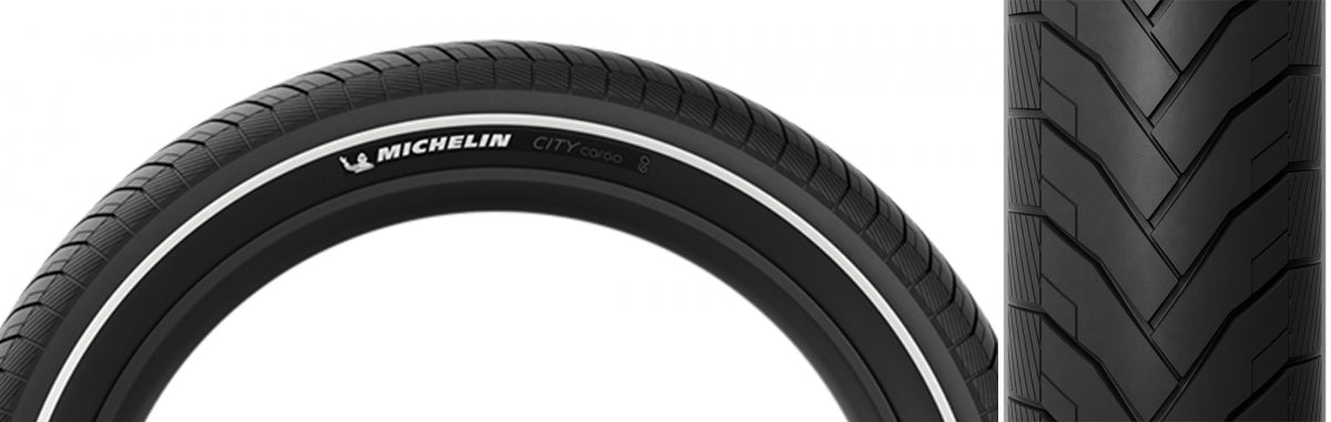 MICHELIN TIRE MICHELIN CITY CARGO 20x2.4 37B BK/BK WIRE/6x62 MAGI-X/TT/E50 - MICHELIN