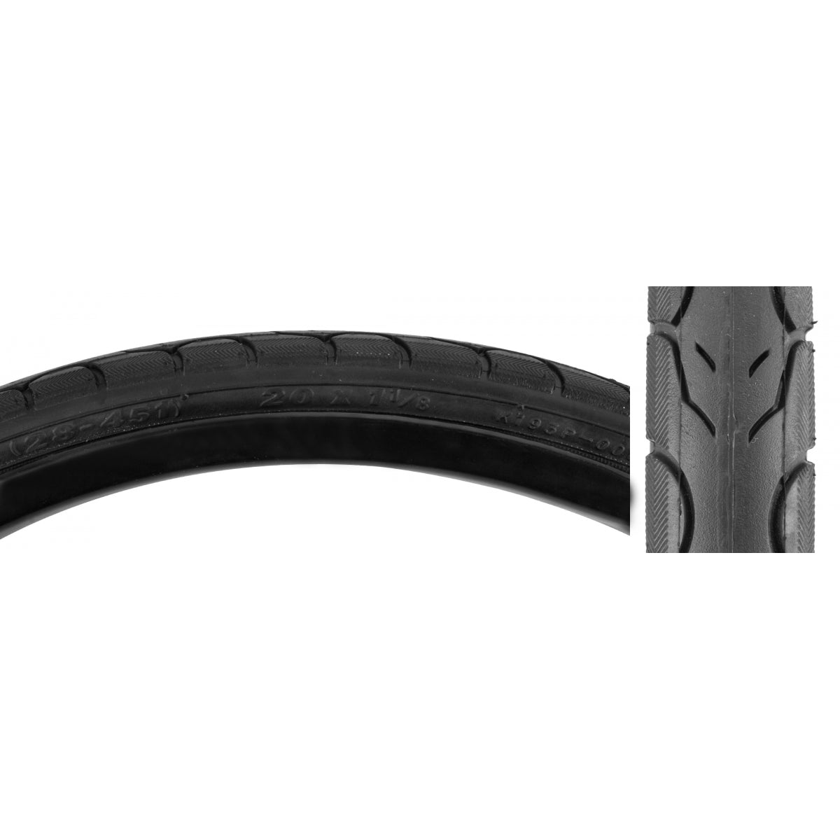 KENDA TIRE KEN KWEST 20x1-1/8 BK/BK SRC/60 WIRE 100psi - KENDA