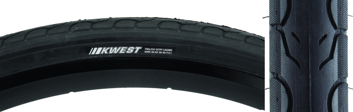 KENDA TIRE KEN KWEST 700x35 BK/BK SRC/60 WIRE 85psi - KENDA