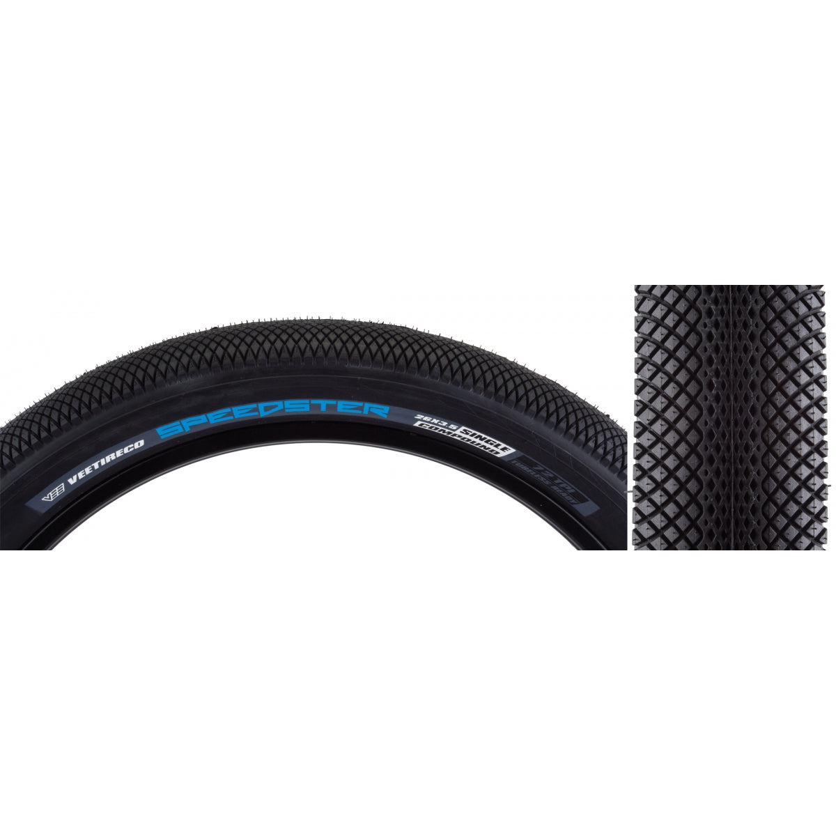 VEE TIRE & RUBBER TIRE VEE SPEEDSTER 26x3.5 BK WIRE - VEE TIRE & RUBBER