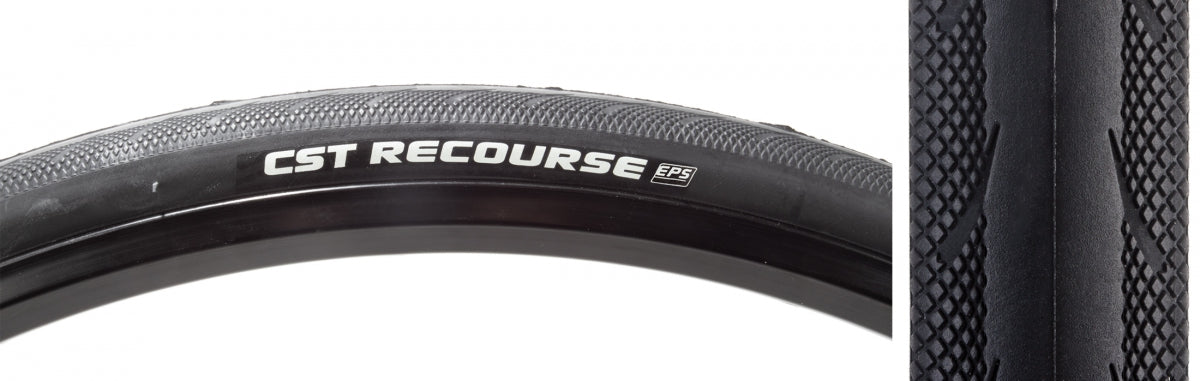 CST PREMIUM TIRE CSTP RECOURSE 700x25 BK FOLD 120lb EPS - CST PREMIUM