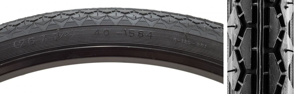 SUNLITE TIRE SUNLT 26x1-1/2 650B BK/BK STREET K125 584mm WIRE - SUNLITE