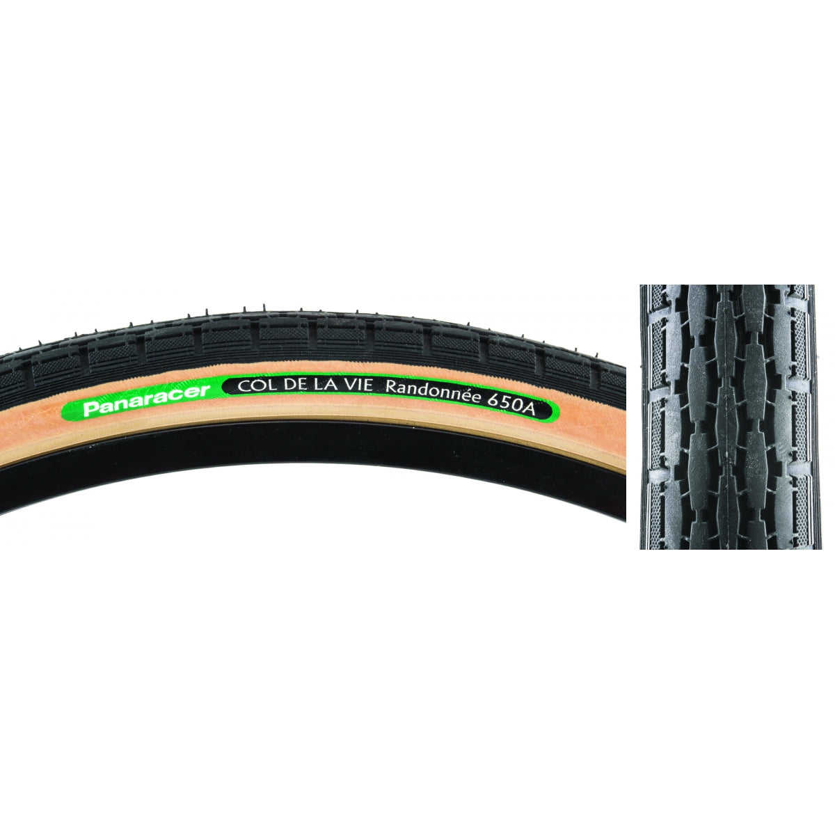 PANARACER TIRE PAN RANDONNEE 26x1-3/8 650A WIRE BK/YSK - PANARACER