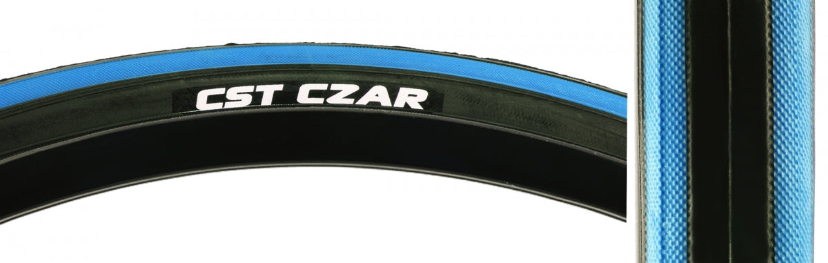 CST PREMIUM TIRE CSTP CZAR 700x25 BK/BU 120lb WIRE - CST PREMIUM