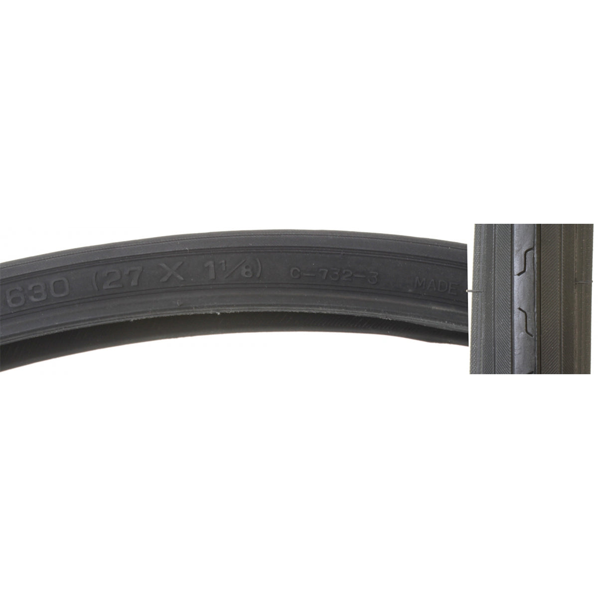 SUNLITE TIRE SUNLT 27x1-1/8 CST732 BK/BSK 100lb 300g WIRE - SUNLITE