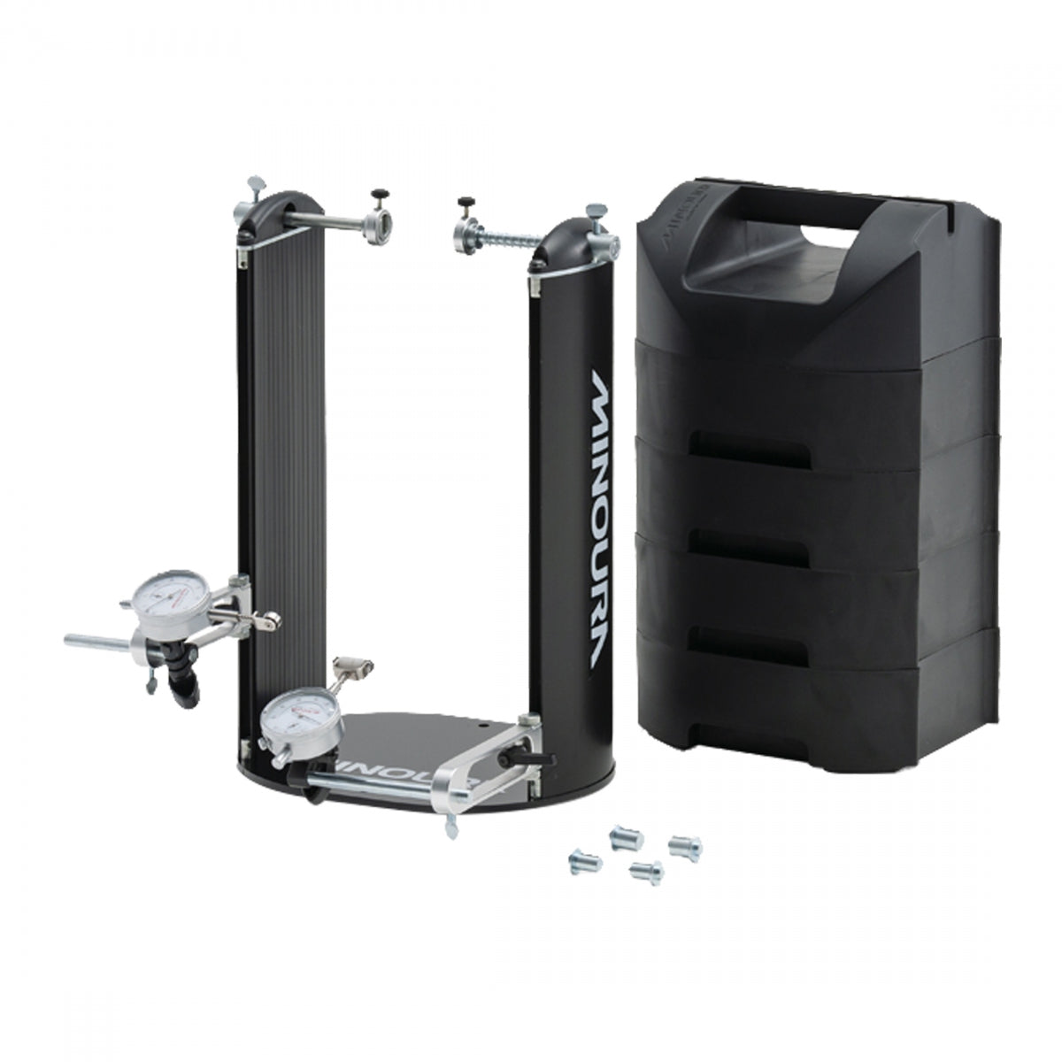 MINOURA TOOL WHL TRUING STAND MIN Front-500 PRO w/MICRO-METER & TOOL-CASE BK - MINOURA