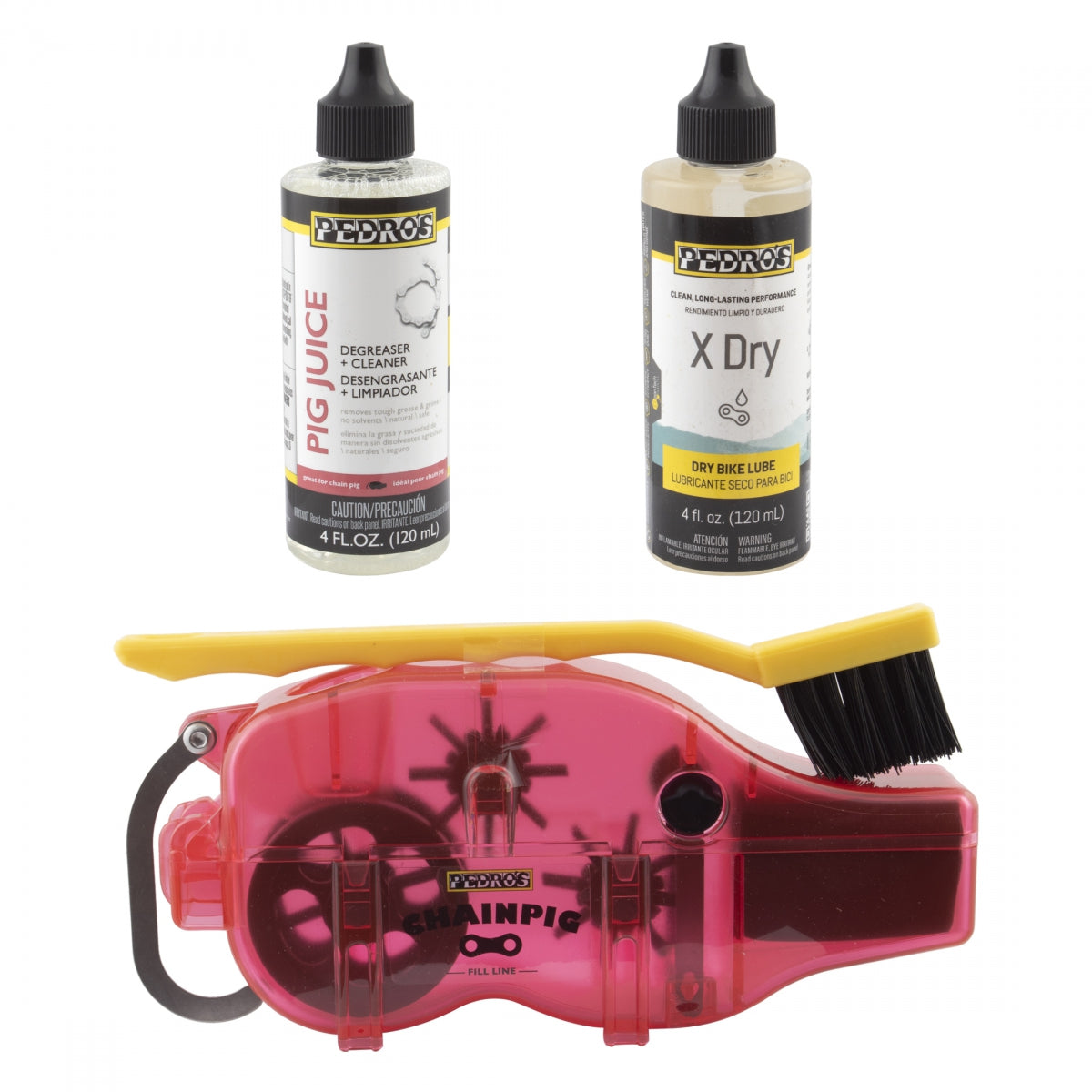 PEDROS TOOL CHAIN CLEANER PEDROS PIG II KIT w/DEGREASER+LUBE - PEDROS