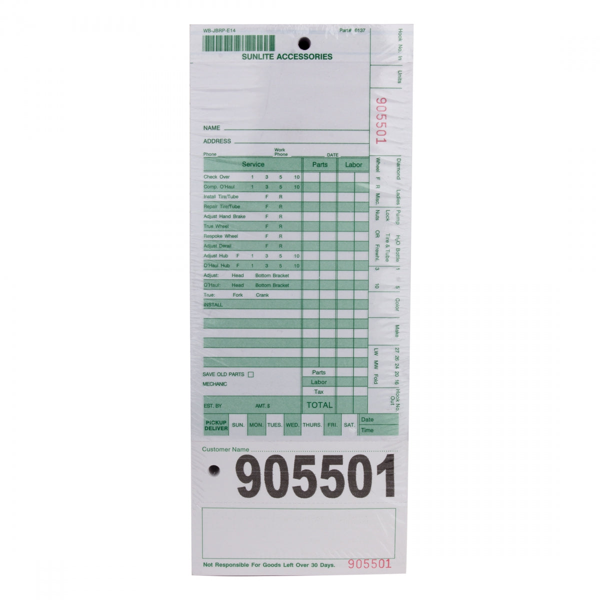 SUNLITE FORM SUNLT REPAIR TAG COMPACT PKof250 - SUNLITE