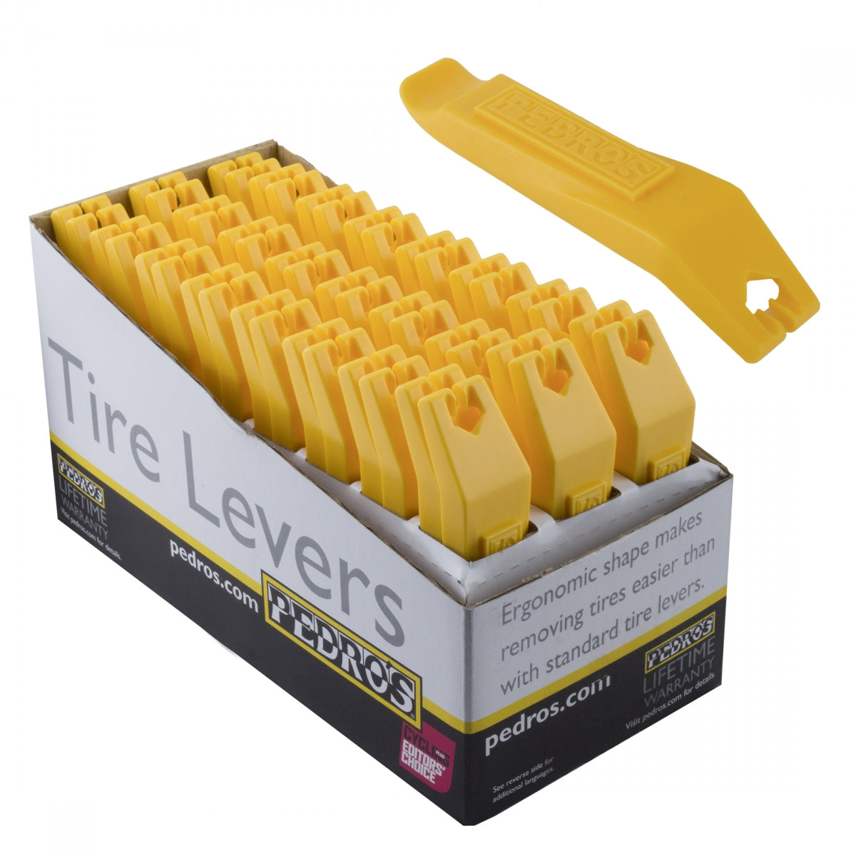 PEDROS TOOL TIRE LEVER PEDROS YEL DISPLAY BOX BXof24 - PEDROS