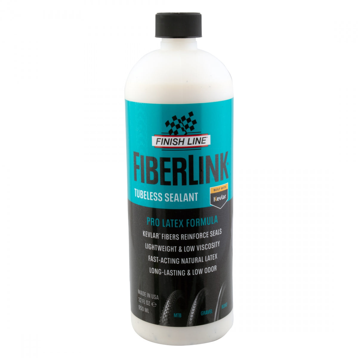 FINISH LINE SEALANT TIRE F-L TUBELESS FIBERLINK PRO LATEX 32oz 6/cs - FINISH LINE