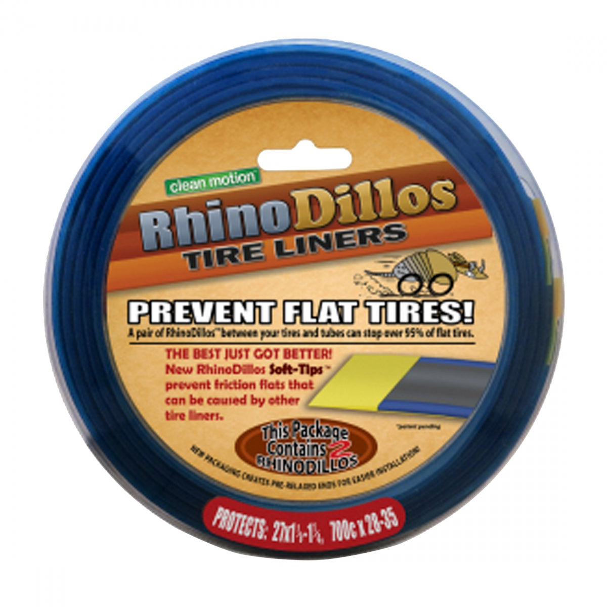 RHINODILLOS TIRE LINER RIDLO BULK RED 27x1-1/4 700x28-35 BXof10 - RHINODILLOS