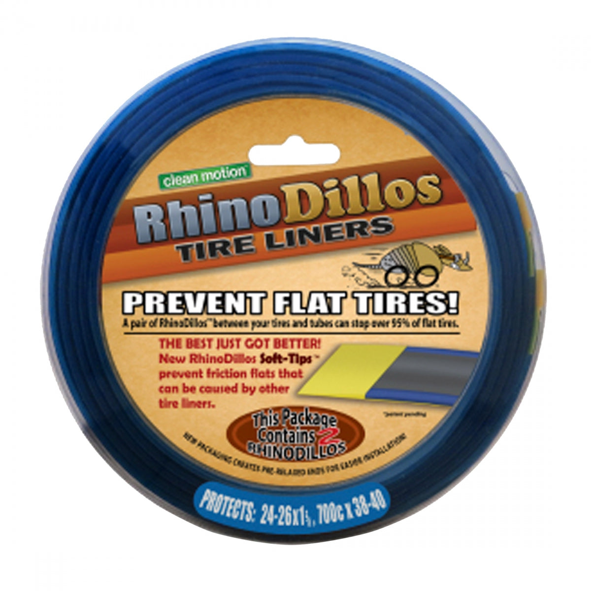RHINODILLOS TIRE LINER RIDLO BULK BLU 26/24x1-3/8 700x38-40 BXof10 - RHINODILLOS