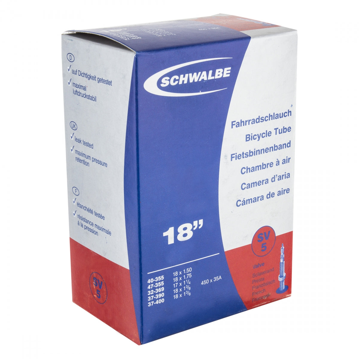 SCHWALBE TUBE SCHWALBE 18 355/400x32/47 PV 40mm - SCHWALBE