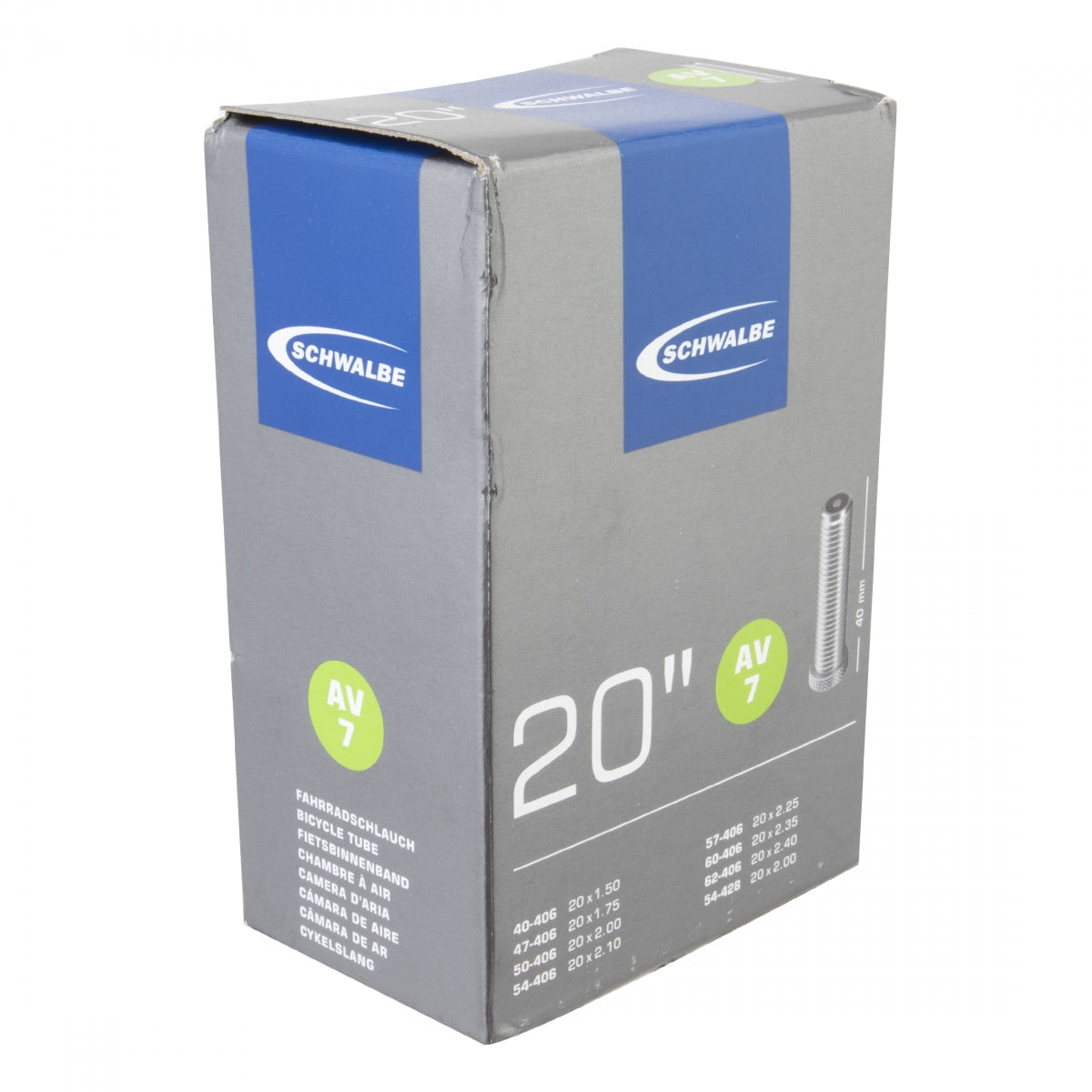 SCHWALBE TUBE SCHWALBE 20 406x40/62 SV 40mm - SCHWALBE