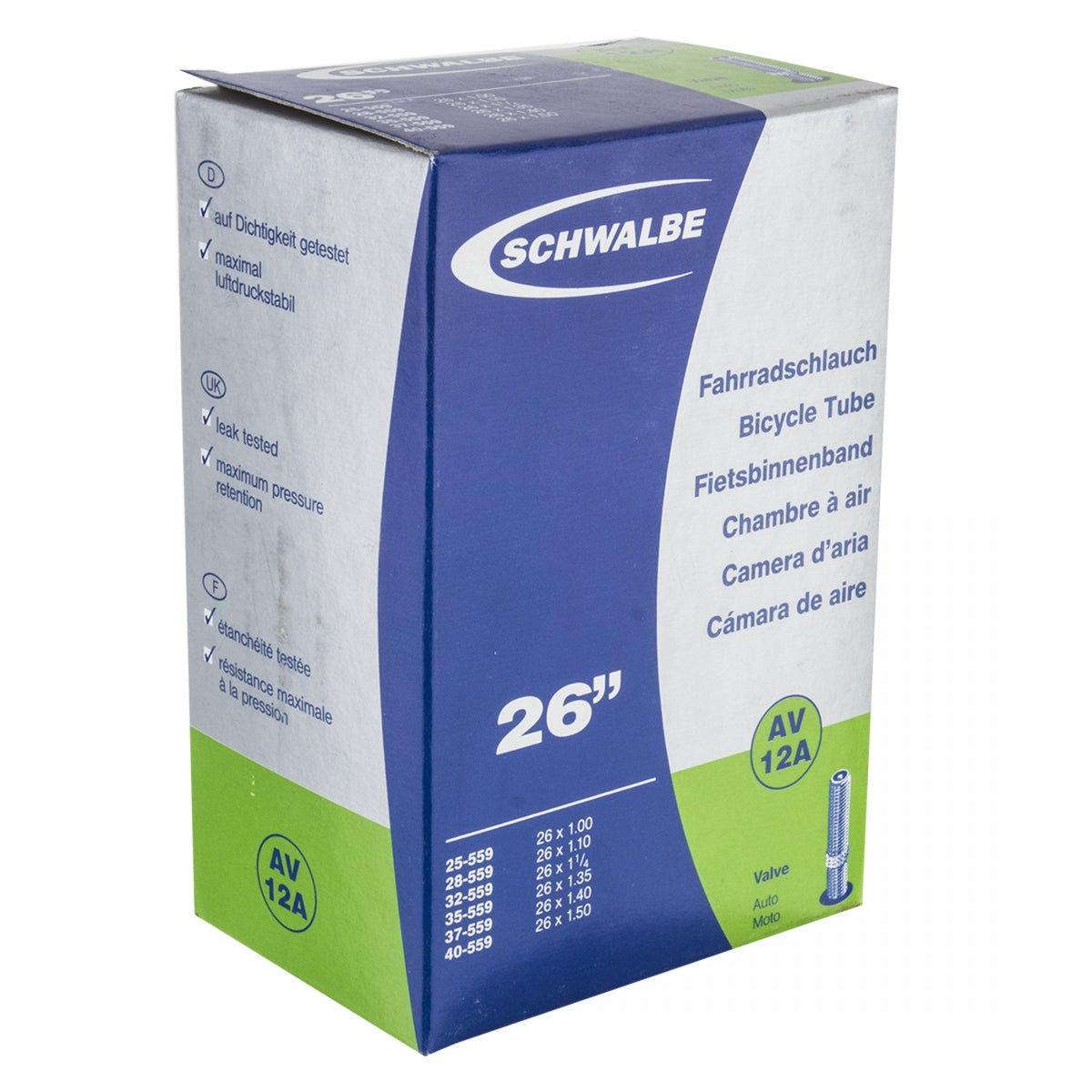SCHWALBE TUBE SCHWALBE 26 559x25/40 SV 40mm - SCHWALBE