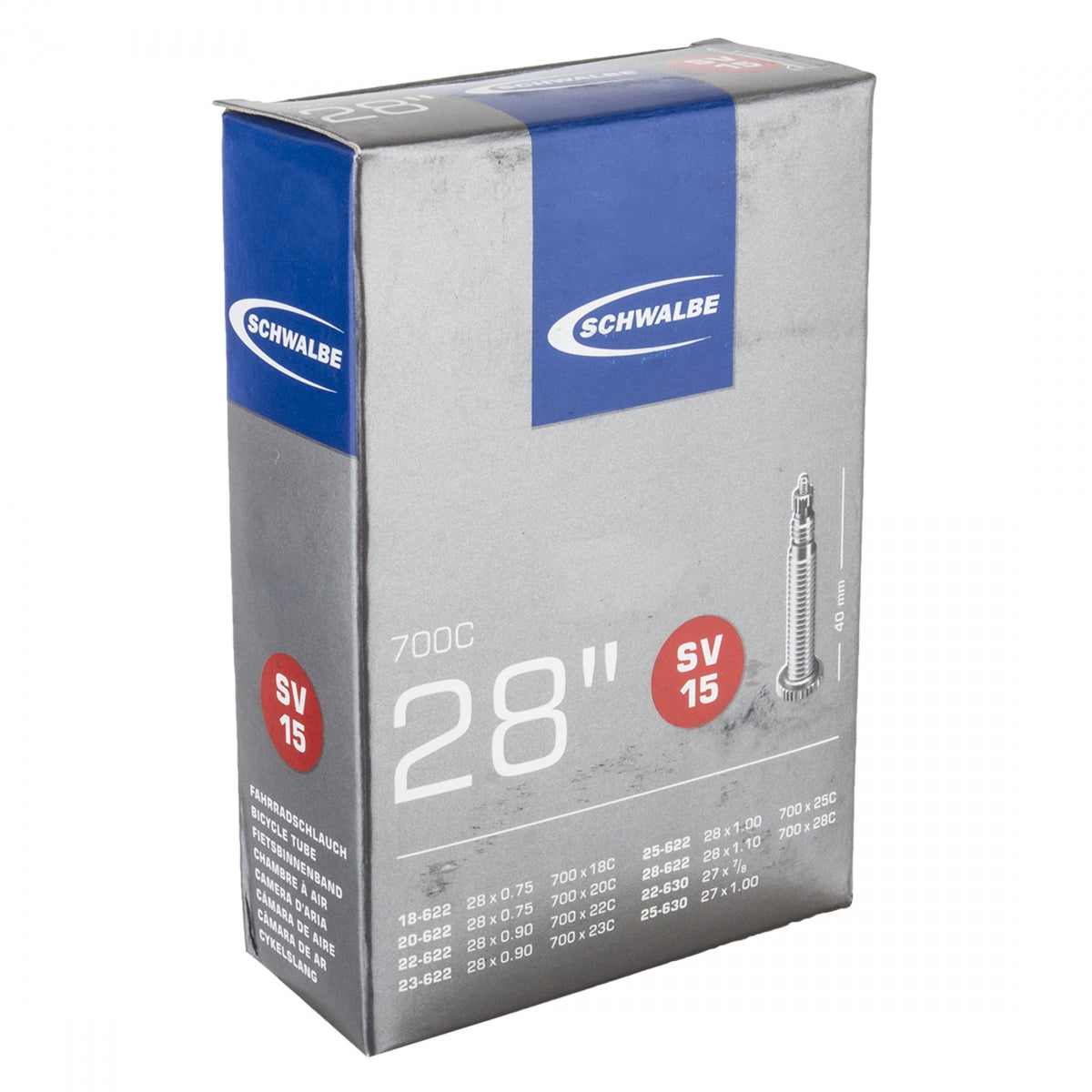 SCHWALBE TUBE SCHWALBE 28 622/630x18/28 PV 40mm - SCHWALBE