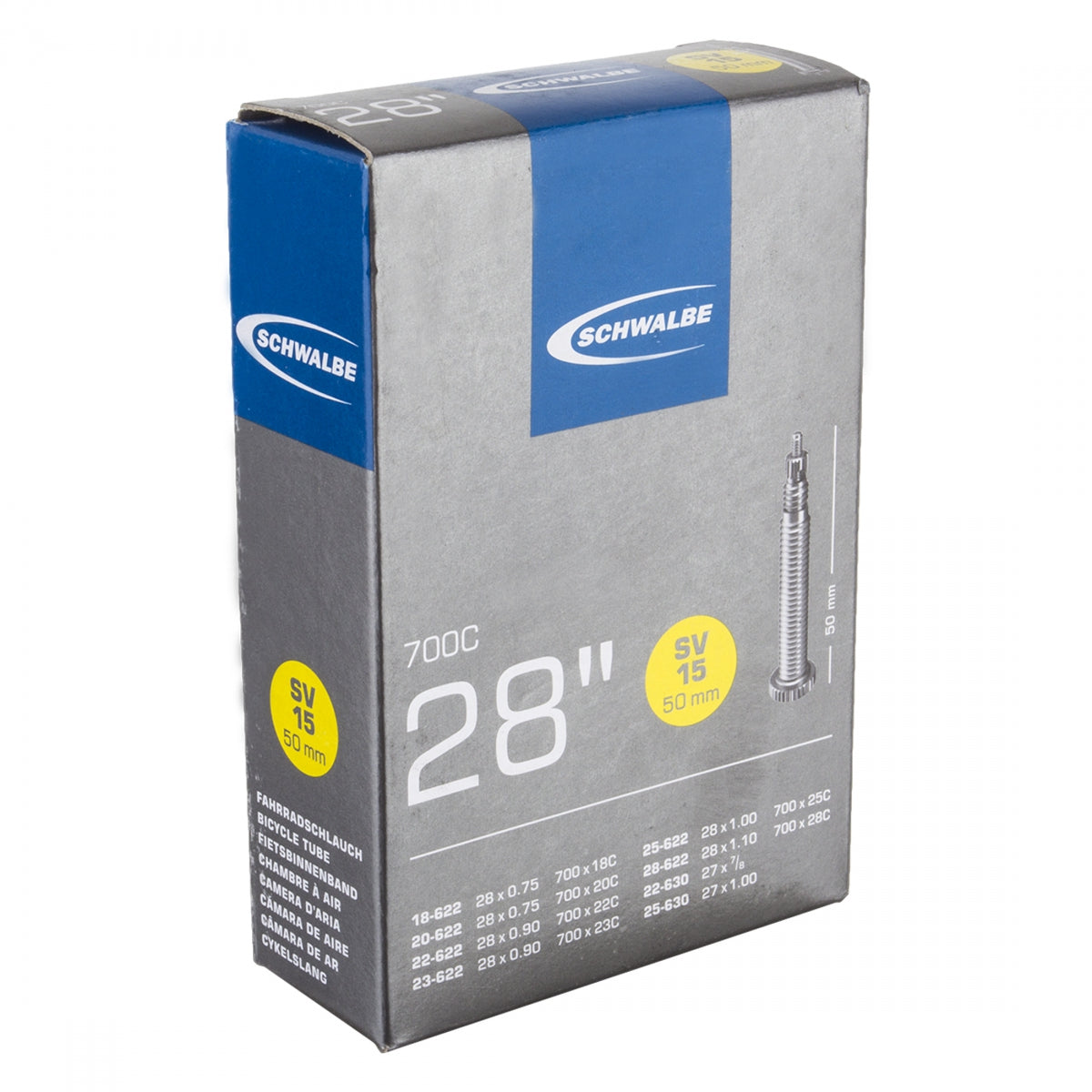 SCHWALBE TUBE SCHWALBE 28 622/630x18/28 PV 50mm - SCHWALBE