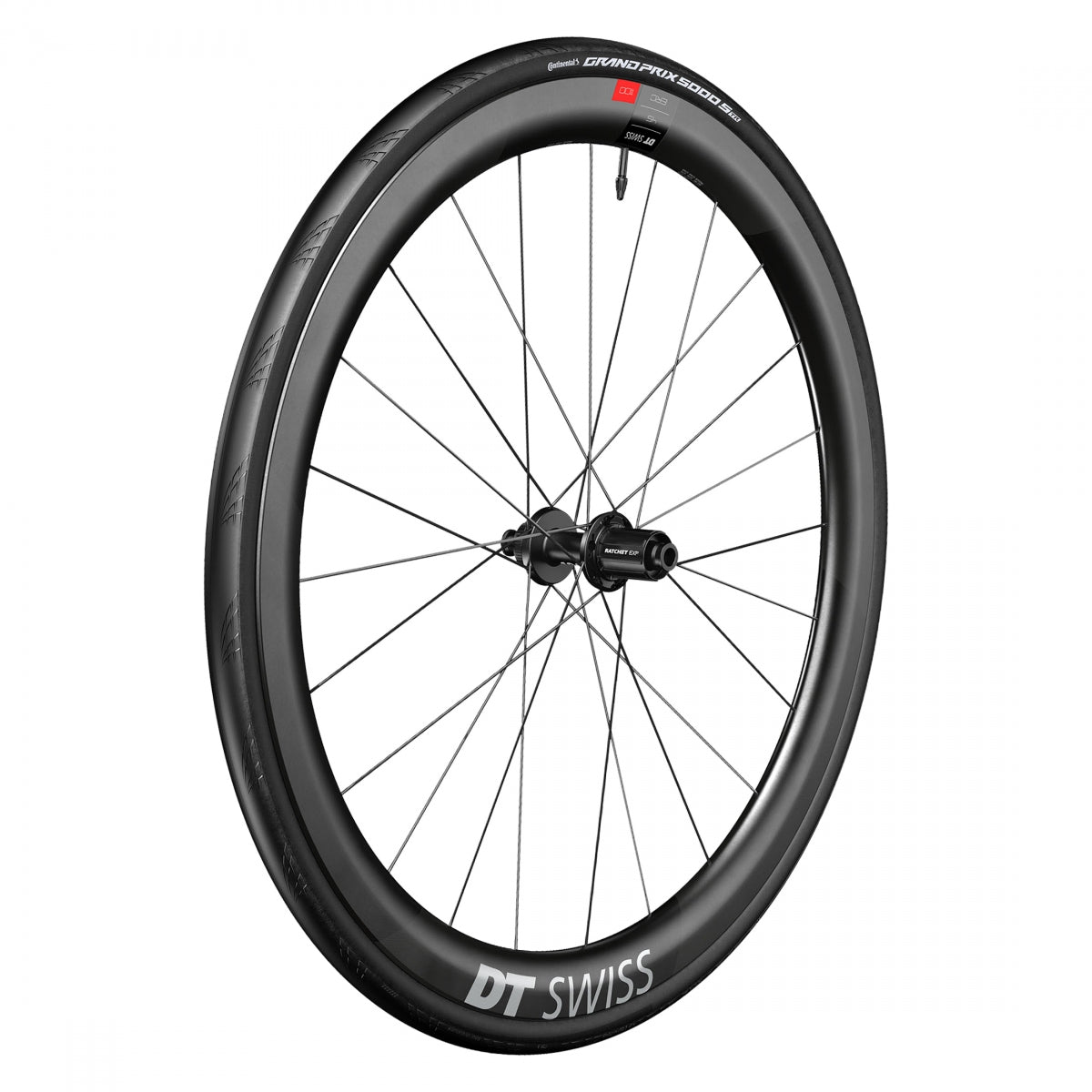 DT SWISS WHL Rear DT 700 622x22 ERC1100 DICUT 45 142x12mmTA CL SHI 11s ROAD TBLS BK w/CONT GP 5000 STR - DT SWISS