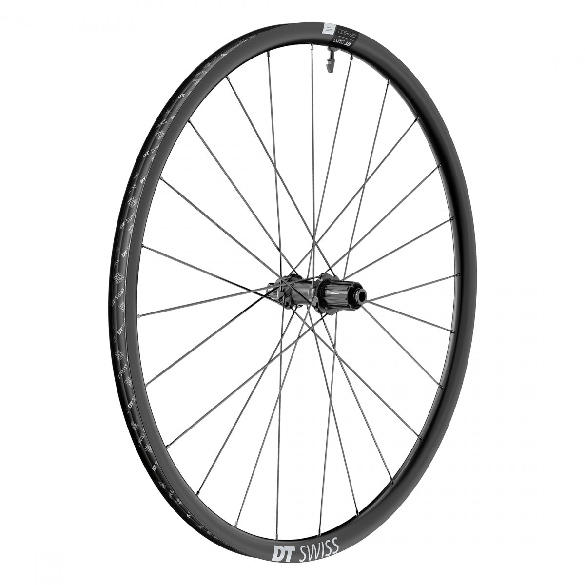 DT SWISS WHL Rear DT 700 622x24 GR1600 SPLINE 25 142x12mmTA CL 8-11sRD TBLS w/TAPE & VALVE - DT SWISS