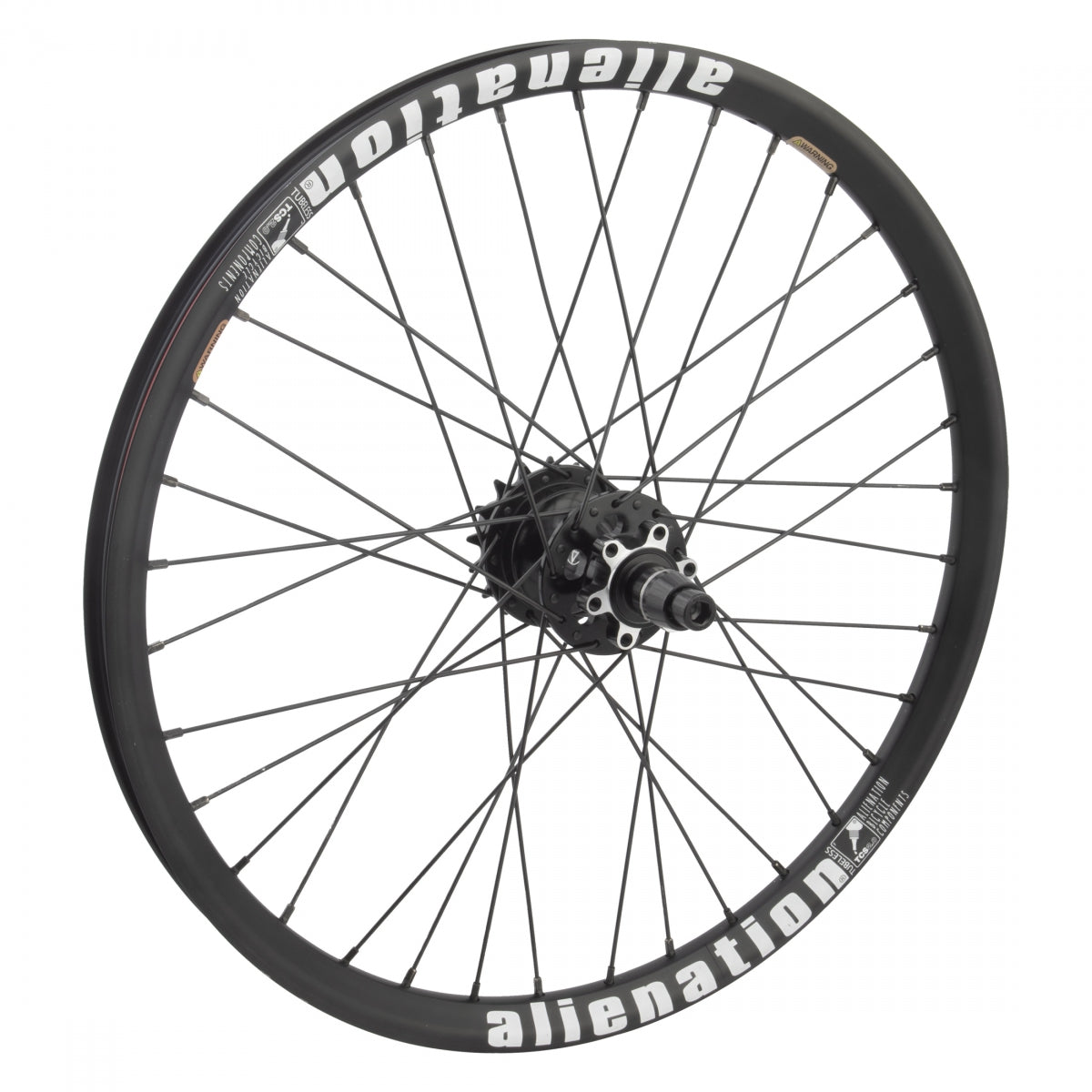 ALIENATION WHL Rear 20x1.75 406x23 AN MISCHIEF G69 TCS 2.0 M-BK BK-MSW 36 AN EVADER 1sp CASS 16T 6B BOLT TYPE M10x1 SEAL BK 110mm SS 2.0 BK - ALIENATION