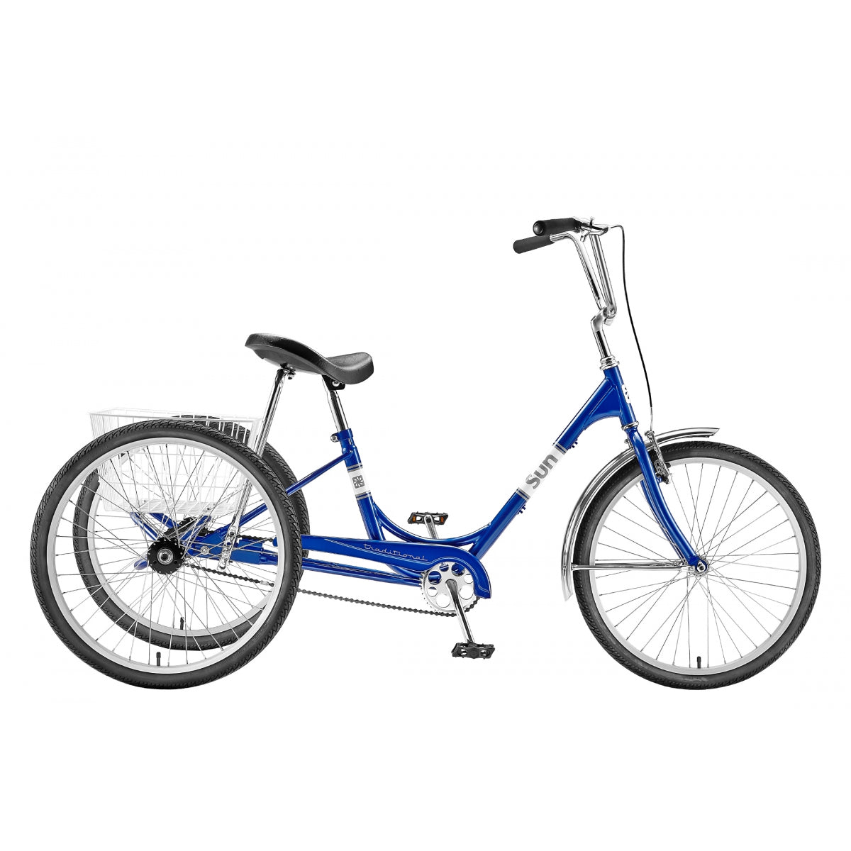 SUN BICYCLES TRIKE SUN ADULT P-BU 24 ALY WHL***W/WHITE BASKET*** (F) - SUN BICYCLES