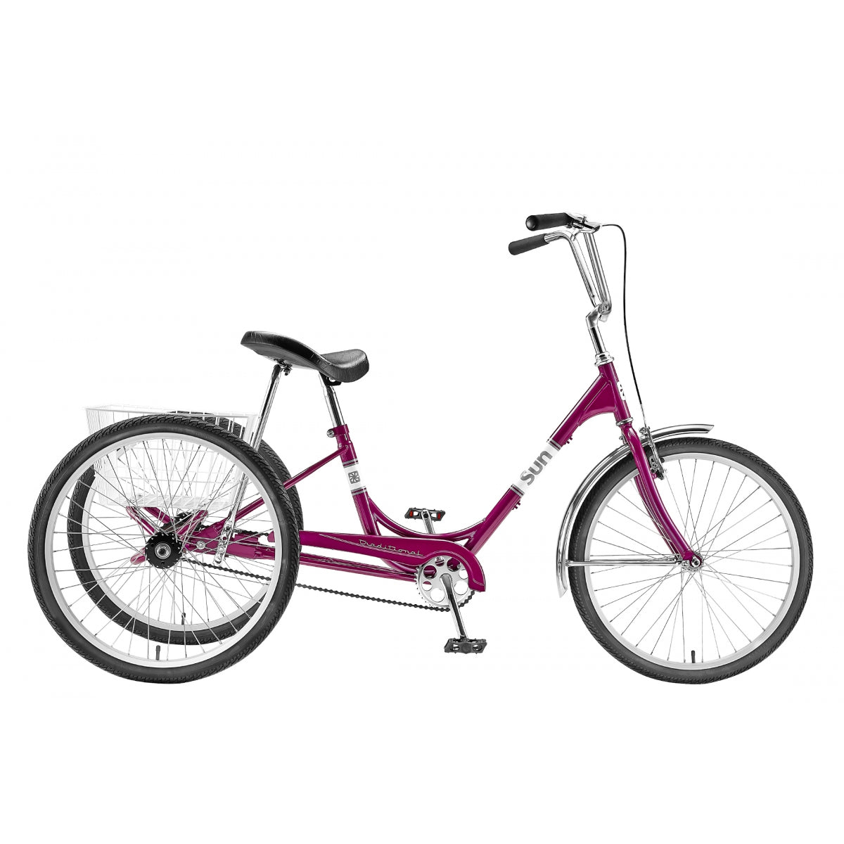 SUN BICYCLES TRIKE SUN ADULT P-PU 24 ALY WHL***W/WHITE BASKET*** (F) - SUN BICYCLES