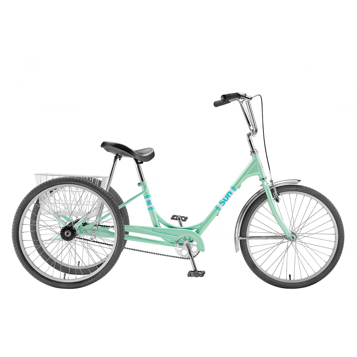 SUN BICYCLES TRIKE SUN ADULT P-MINT 24 ALY WHL***W/WHITE BASKET*** (F) - SUN BICYCLES