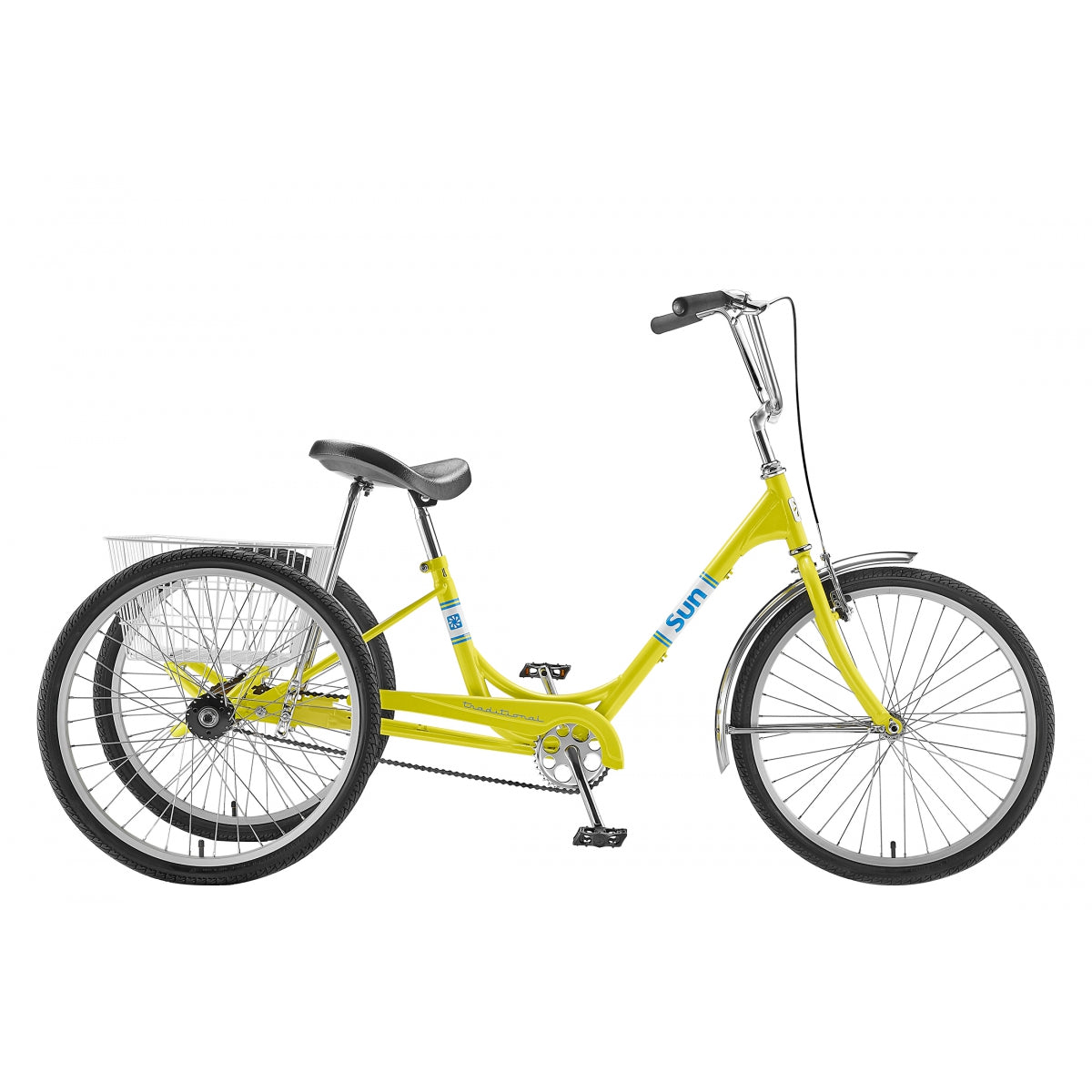 SUN BICYCLES TRIKE SUN ADULT P-YL 24 ALY WHL***W/WHITE BASKET*** (F) - SUN BICYCLES