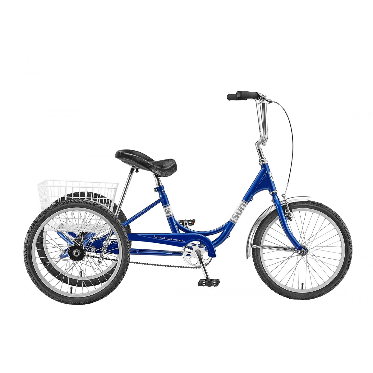 SUN BICYCLES TRIKE SUN ADULT MET-BU 20 ALY WHL***W/WHITE BASKET*** (F) - SUN BICYCLES