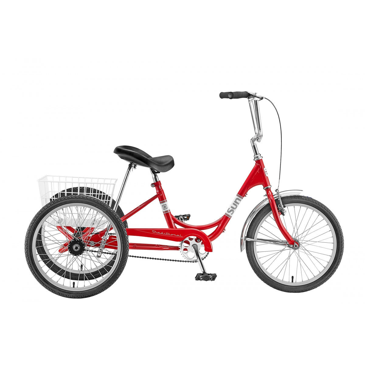 SUN BICYCLES TRIKE SUN ADULT MET-RD 20 ALY WHL***W/WHITE BASKET*** (F) - SUN BICYCLES