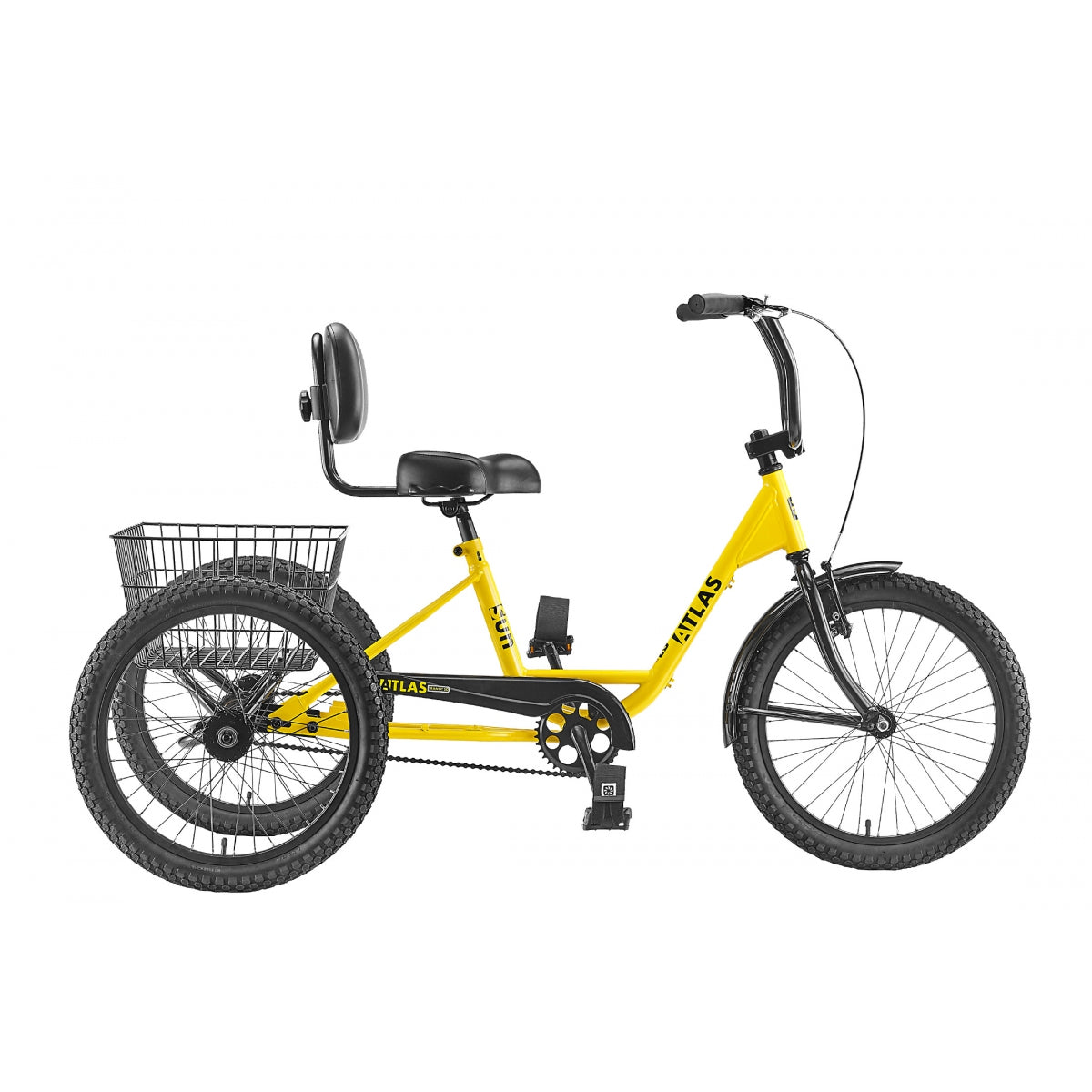 SUN BICYCLES TRIKE SUN ATLAS TRANSIT SD YL ***W/BLACK BASKET*** - SUN BICYCLES