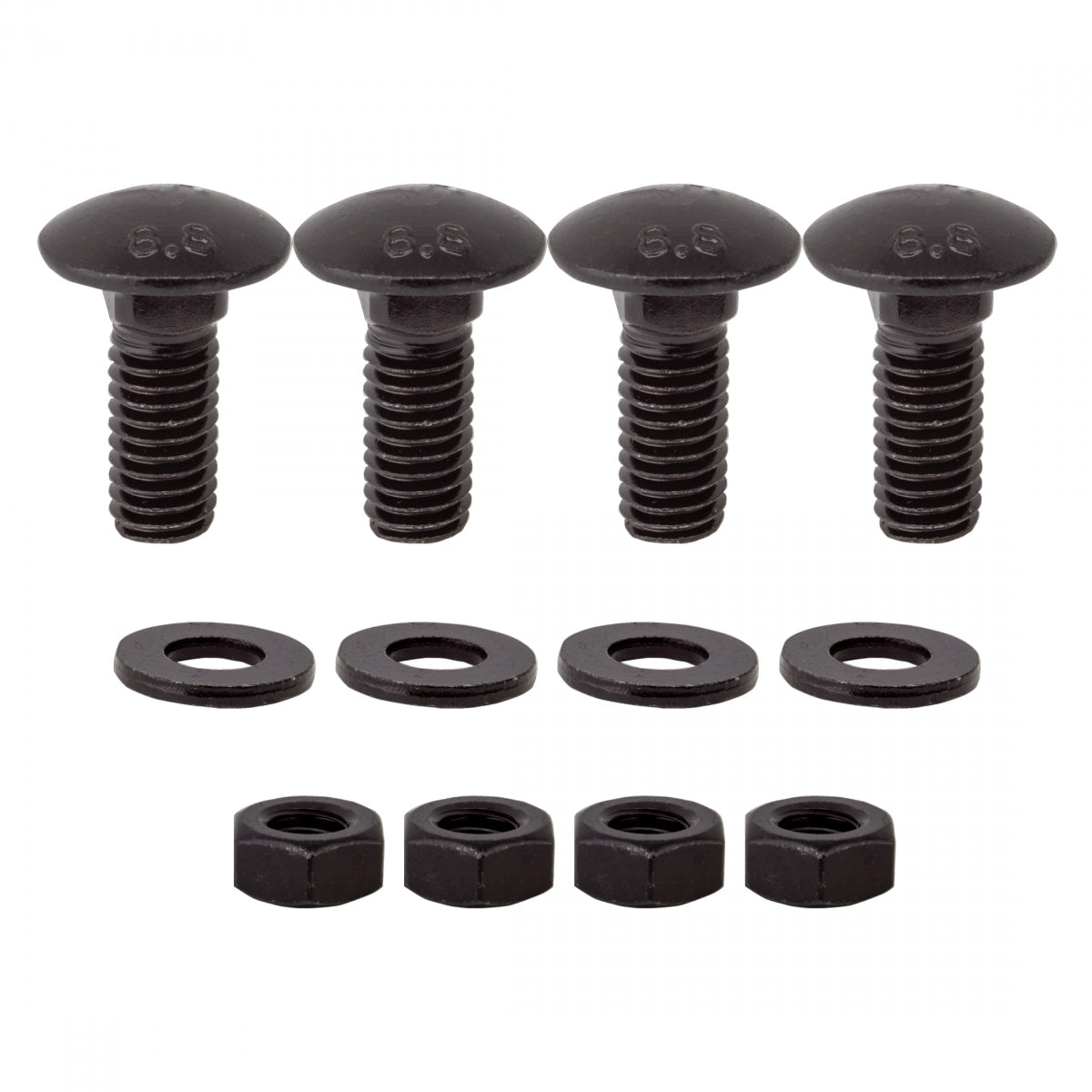 SUN BICYCLES FRAME SUN TRIKE REP Rear UNIT HARDWARE ATLAS TRANSIT/SD/BAJA 4-BOLTS/6-NUTS/4-WASHERS BK (H) - SUN BICYCLES
