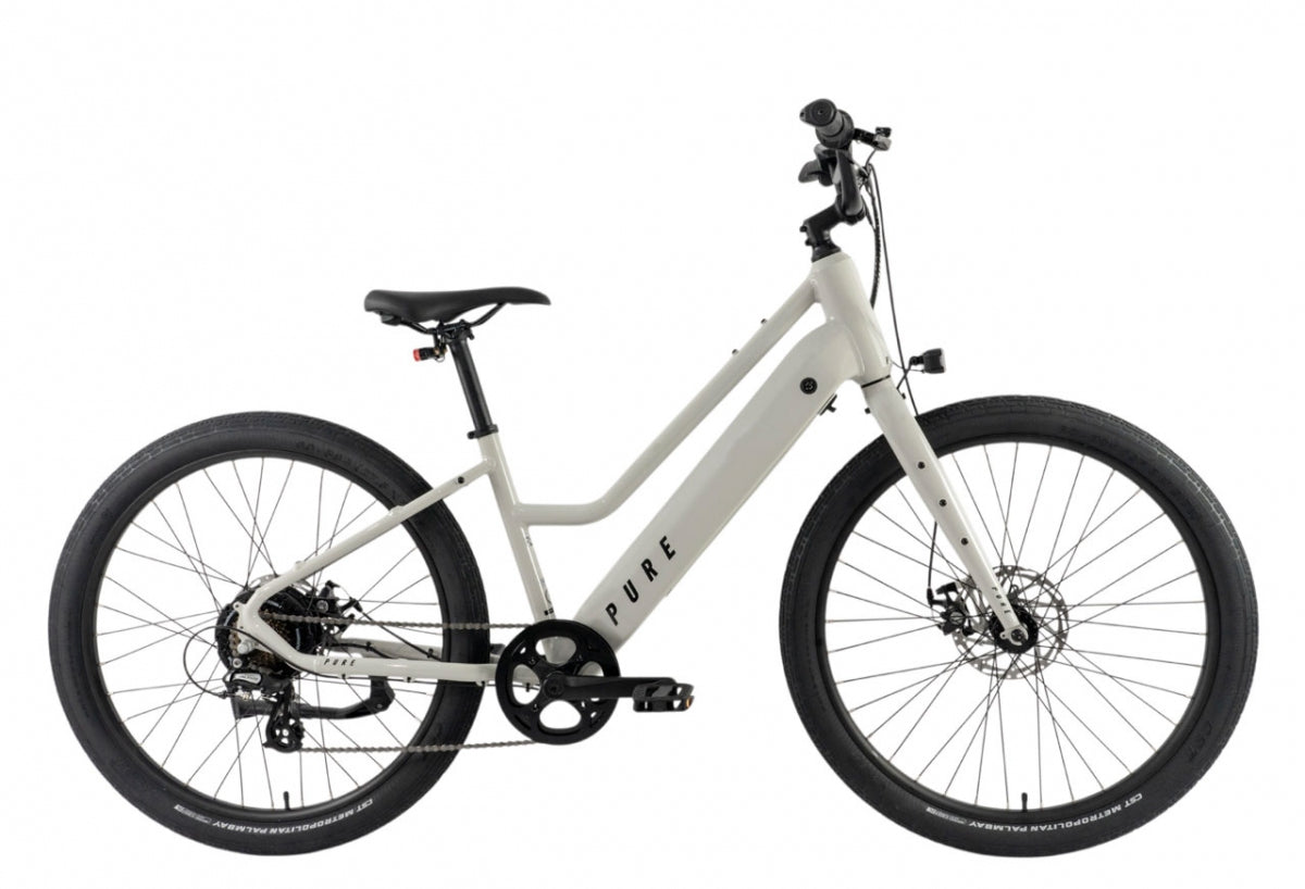 PURE CYCLES BIKE PURE FLUX E-ASSIST SM 27.5 7s PUTTY - PURE CYCLES