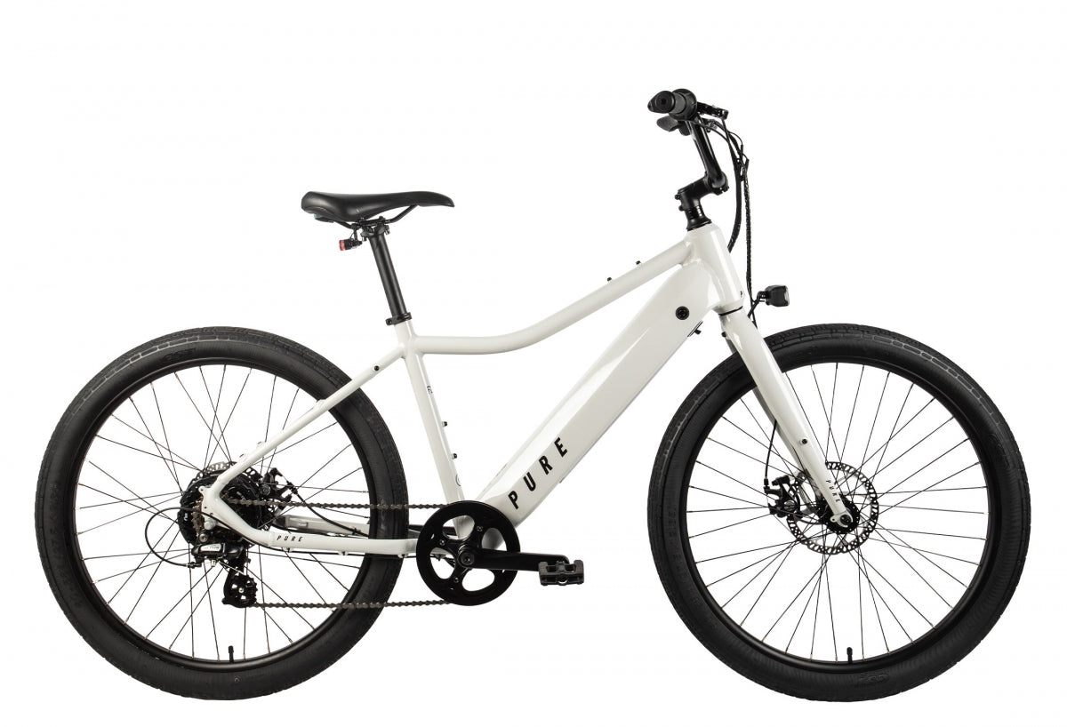PURE CYCLES BIKE PURE FLUX E-ASSIST LG 27.5 7s PUTTY - PURE CYCLES