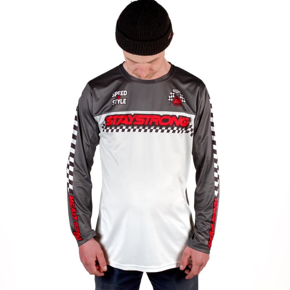 Stay Strong Speed & Style Jersey - Grey available at 5150bmx.com