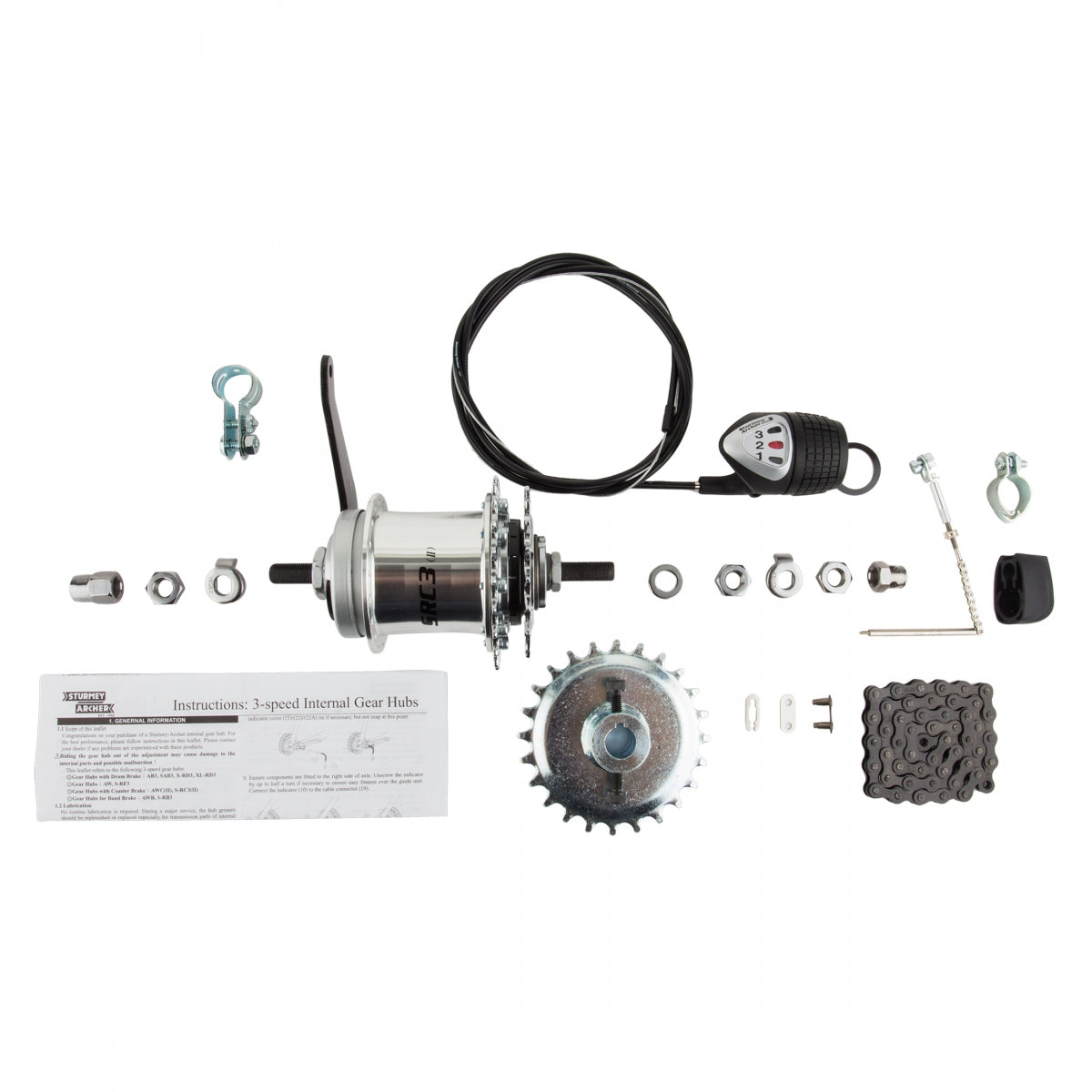 SUN BICYCLES TRIKE HUB 3sp/CB CONV KIT-STURMEY ARCHER - SUN BICYCLES