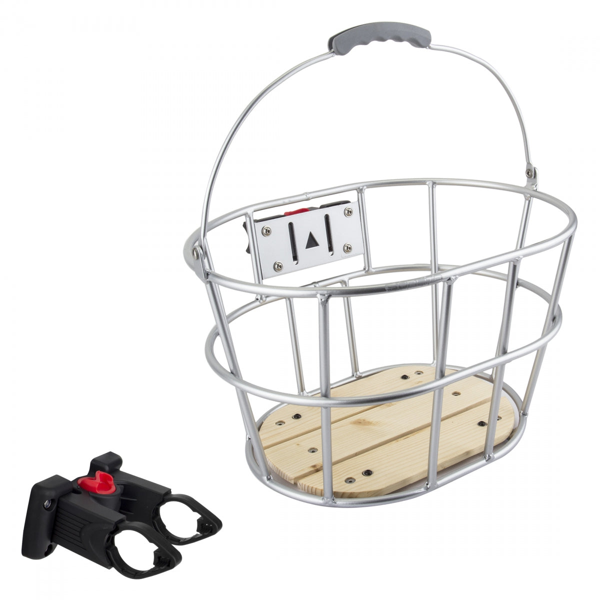 SUNLITE BASKET SUNLT Front WIRE Q/R ALY/WOOD 15x11x9 GRYw/BRACKET - SUNLITE