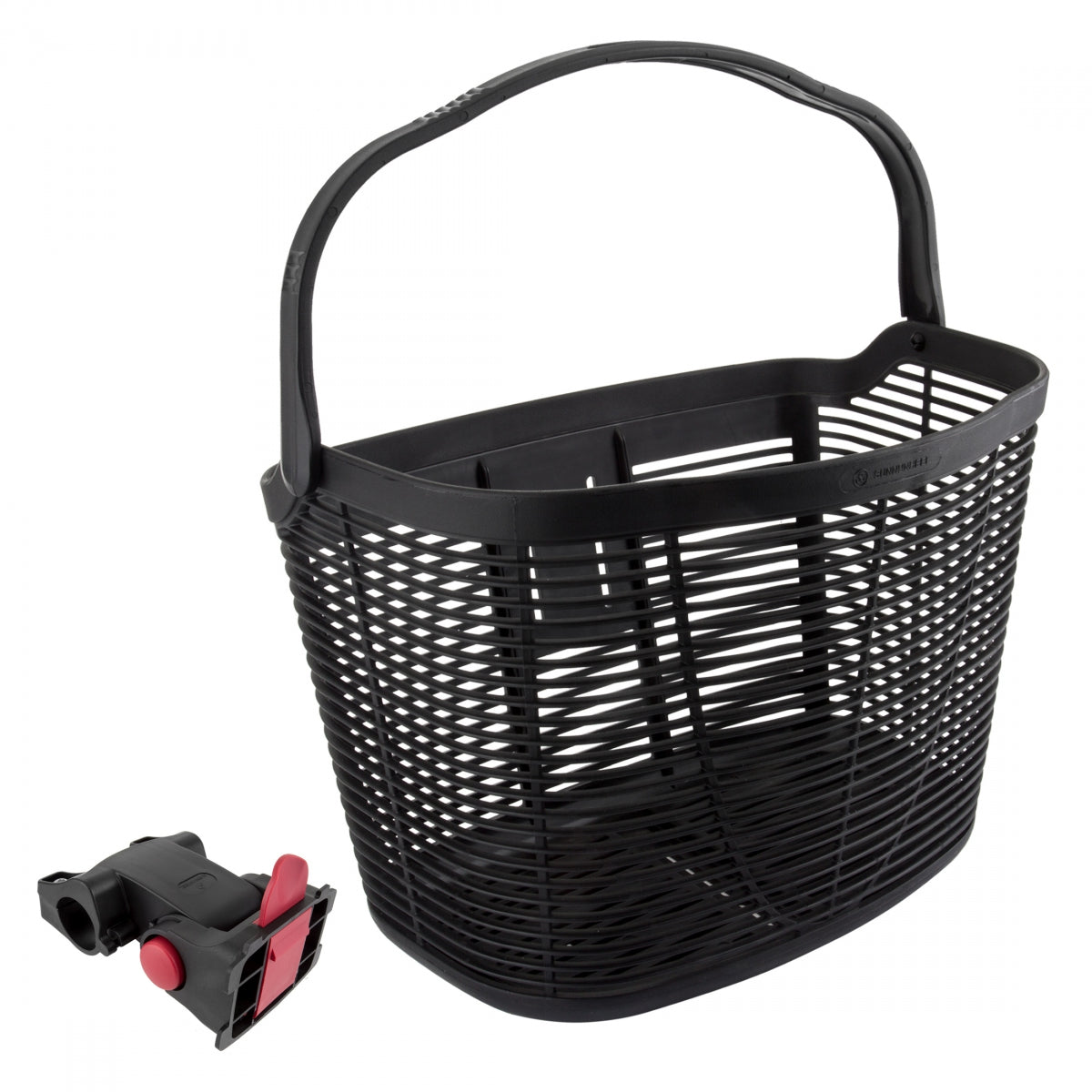 SUNLITE BASKET SUNLT Front MATTY PLASTIC Q/R w/HANDLE BK w/BRACKET 22.2/31.8mm - SUNLITE