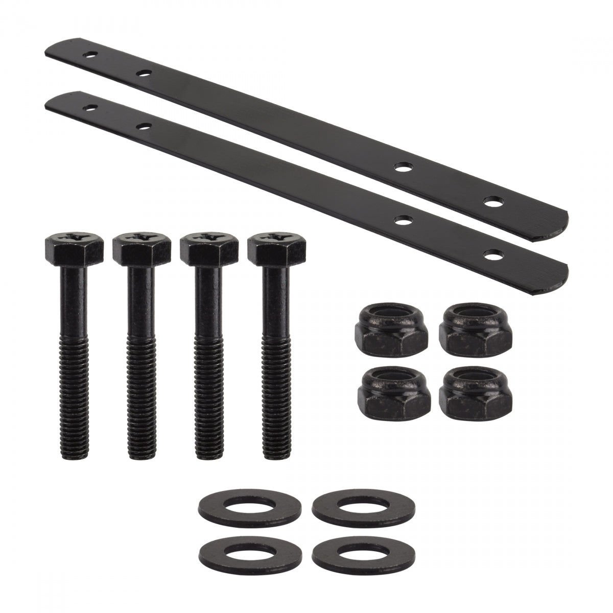 SUN BICYCLES BASKET SUN TRIKE REP FITTINGS ATLAS DLX/ TRANSIT/SD 4-BOLTS/4-NUTS/4-WASHERS/2-PLATES BK (H) - SUN BICYCLES