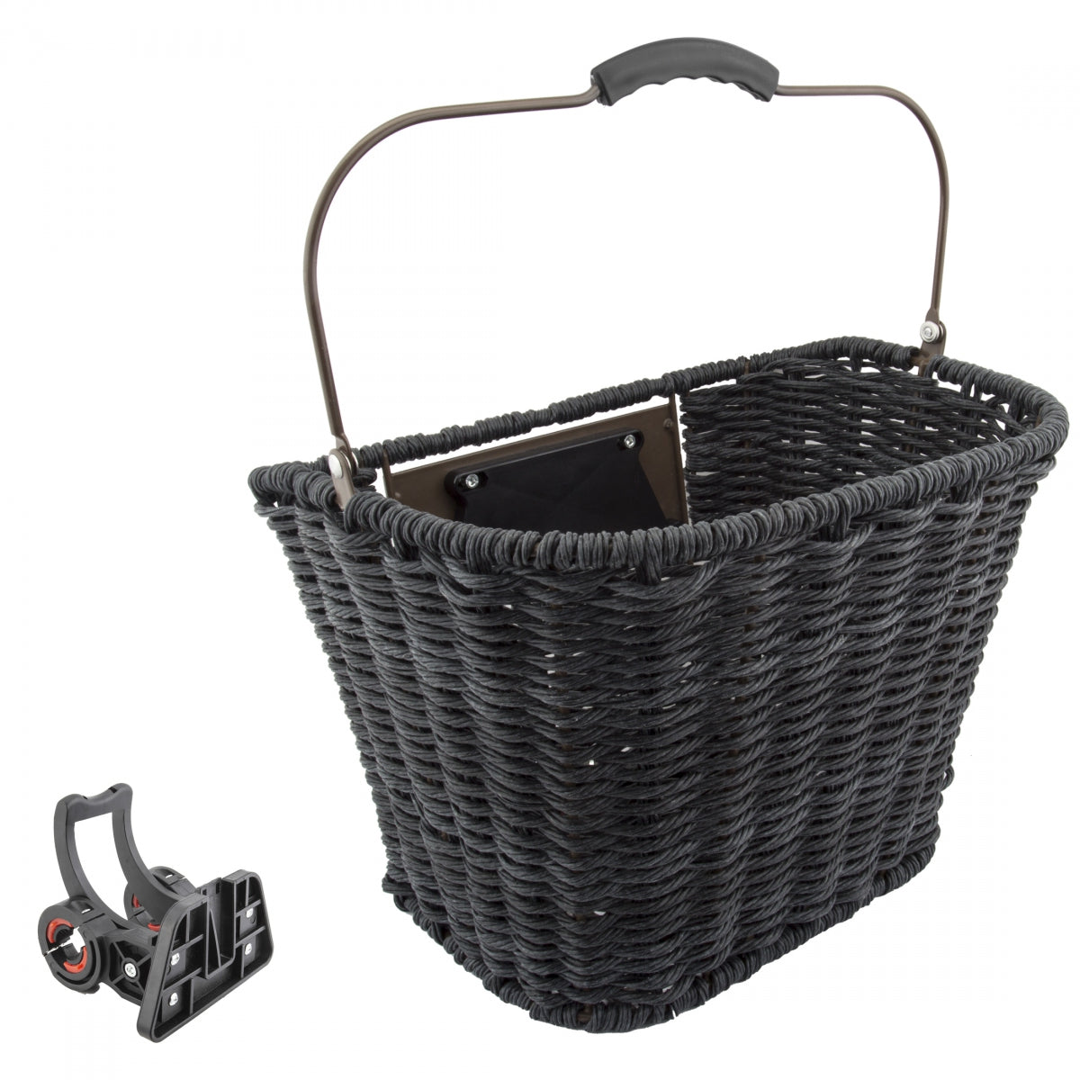 SUNLITE BASKET SUNLT Front DELUXE WICKER Q/R STD GY  w/BRACKET - SUNLITE